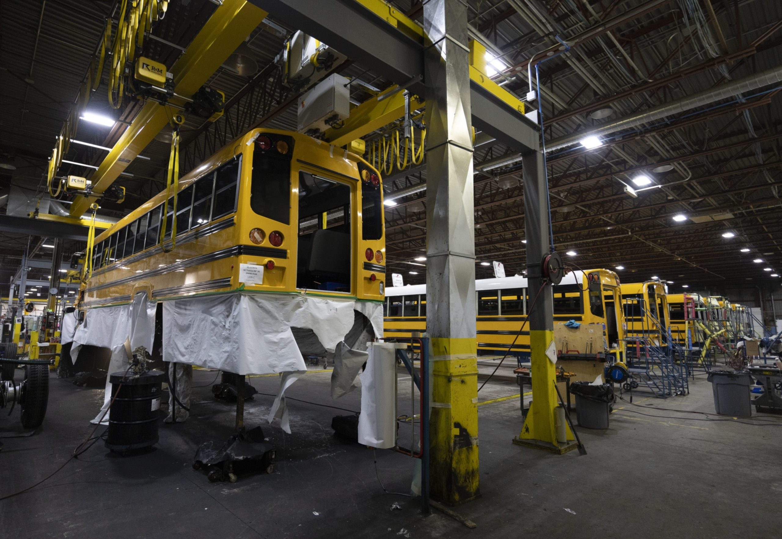 Inside The Lion Electric Co. School Bus Manufacturing Facility